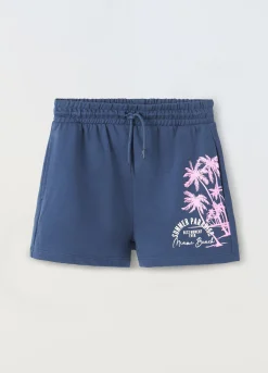 Blukids Shorts in cotone stretch ragazza- Pantaloni