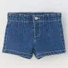 Blukids Shorts in denim di misto cotone neonata- Jeans