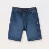 Blukids Shorts in denim di misto cotone bambino-Bambino Pantaloni