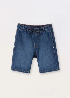 Blukids Shorts in denim di misto cotone bambino-Bambino Pantaloni