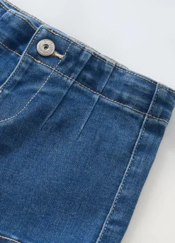 Blukids Shorts in denim di misto cotone neonata- Jeans