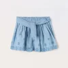 Blukids Shorts in denim di puro cotone neonata- Pantaloni