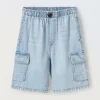 Blukids Shorts in denim di puro cotone bambino-Bambino Jeans