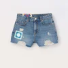 Blukids Shorts in denim di puro cotone ragazza- Jeans