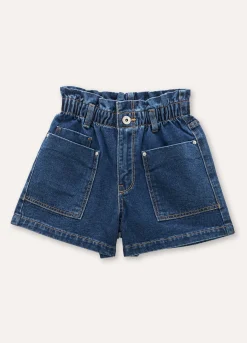 Blukids Shorts in denim di puro cotone ragazza- Jeans