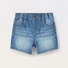 Blukids Shorts in denim di puro cotone neonato- Pantaloni