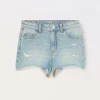 Blukids Shorts in denim di puro cotone ragazza- Pantaloni