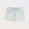 Blukids Shorts in denim di puro cotone ragazza- Pantaloni
