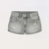 Blukids Shorts in denim di puro cotone ragazza- Pantaloni