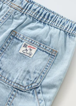 Blukids Shorts in denim di puro cotone bambino-Bambino Jeans