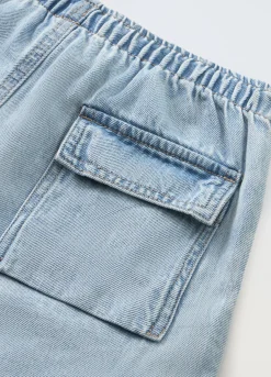 Blukids Shorts in denim di puro cotone bambino-Bambino Jeans