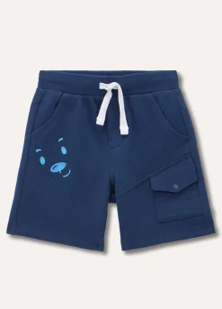 Blukids Shorts in felpa di puro cotone neonato- Pantaloni