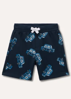Blukids Shorts in felpa di puro cotone stampato neonato- Pantaloni