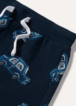 Blukids Shorts in felpa di puro cotone stampato neonato- Pantaloni