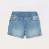 Blukids Shorts in french terry denim neonato- Pantaloni