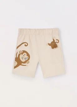 Blukids Shorts in french terry di puro cotone neonato- Pantaloni