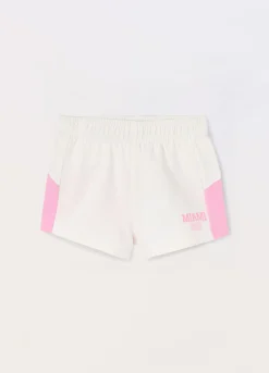 Blukids Shorts in french terry di puro cotone bambina- Pantaloni
