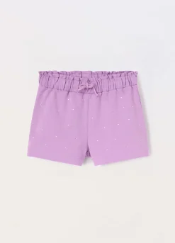 Blukids Shorts in french terry di puro cotone bambina- Pantaloni