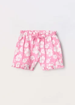 Blukids Shorts in jersey di puro cotone bambina- Pantaloni