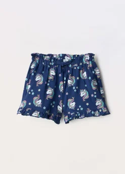 Blukids Shorts in jersey di puro cotone bambina- Pantaloni