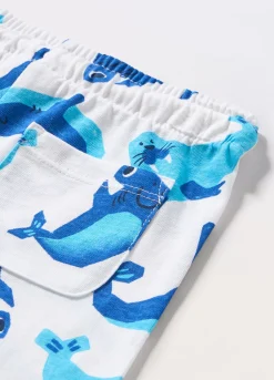 Blukids Shorts in jersey di puro cotone neonato- Pantaloni