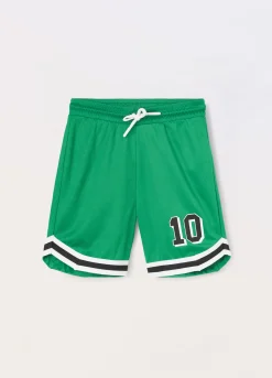 Blukids Shorts in mesh con stampa bambino-Bambino Pantaloni