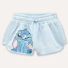 Blukids Shorts in misto cotone con stampa bambina- Pantaloni