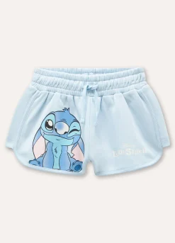 Blukids Shorts in misto cotone con stampa bambina- Pantaloni
