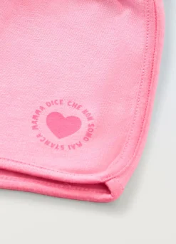 Blukids Shorts in misto cotone stretch neonata- Pantaloni