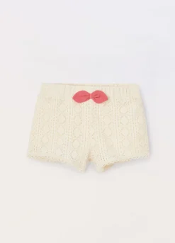 Blukids Shorts in pizzo neonata- Pantaloni