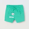 Blukids Shorts in puro cotone con stampe neonato- Pantaloni