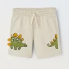 Blukids Shorts in puro cotone con stampa neonato- Pantaloni