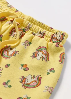 Blukids Shorts in puro cotone con stampa bambina- Pantaloni
