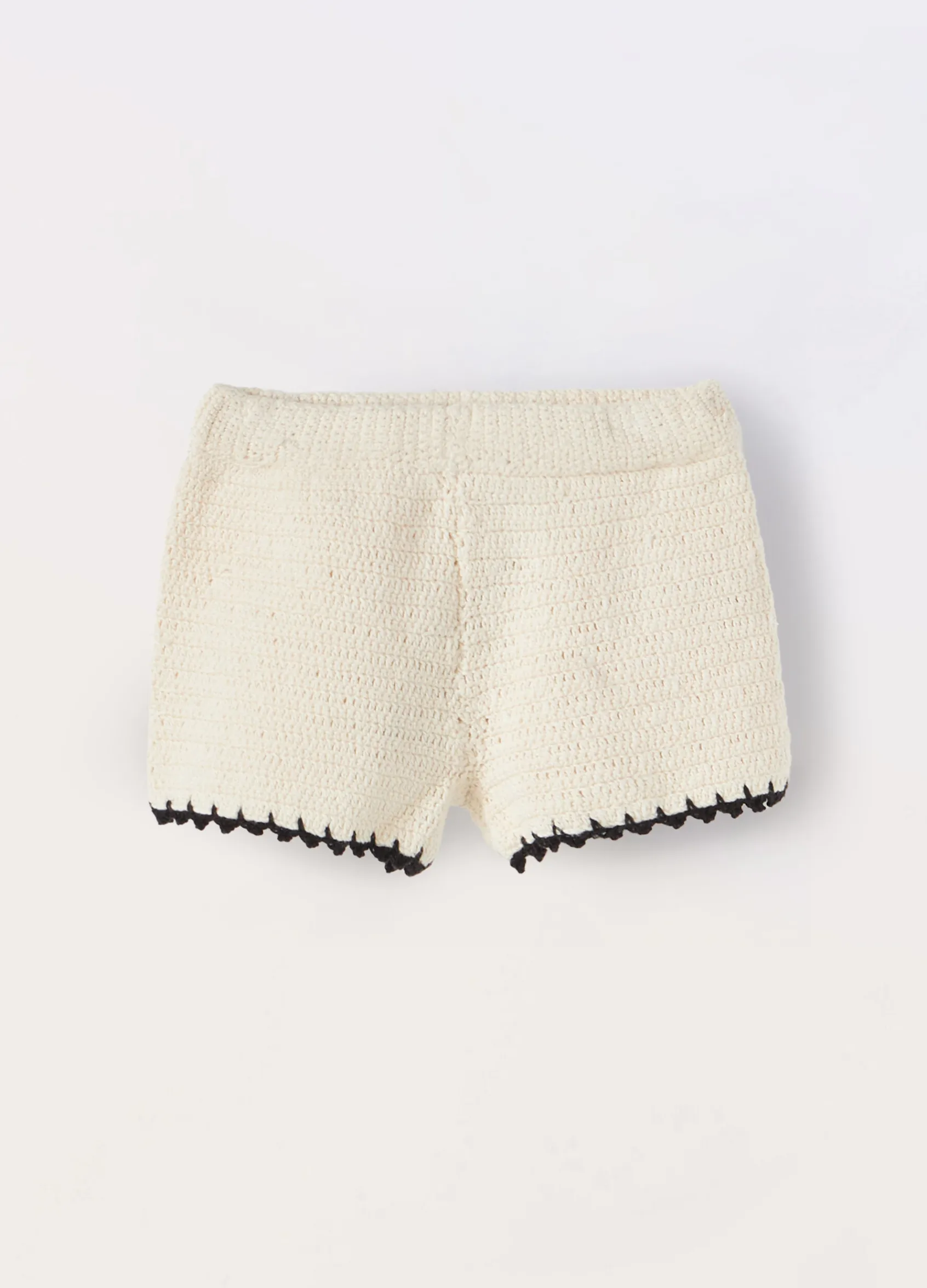 Blukids Shorts in puro cotone crochet neonata- Pantaloni