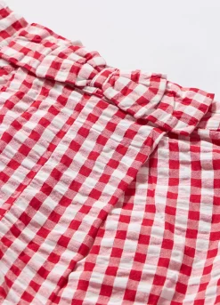 Blukids Shorts in puro cotone seersucker neonato- Pantaloni