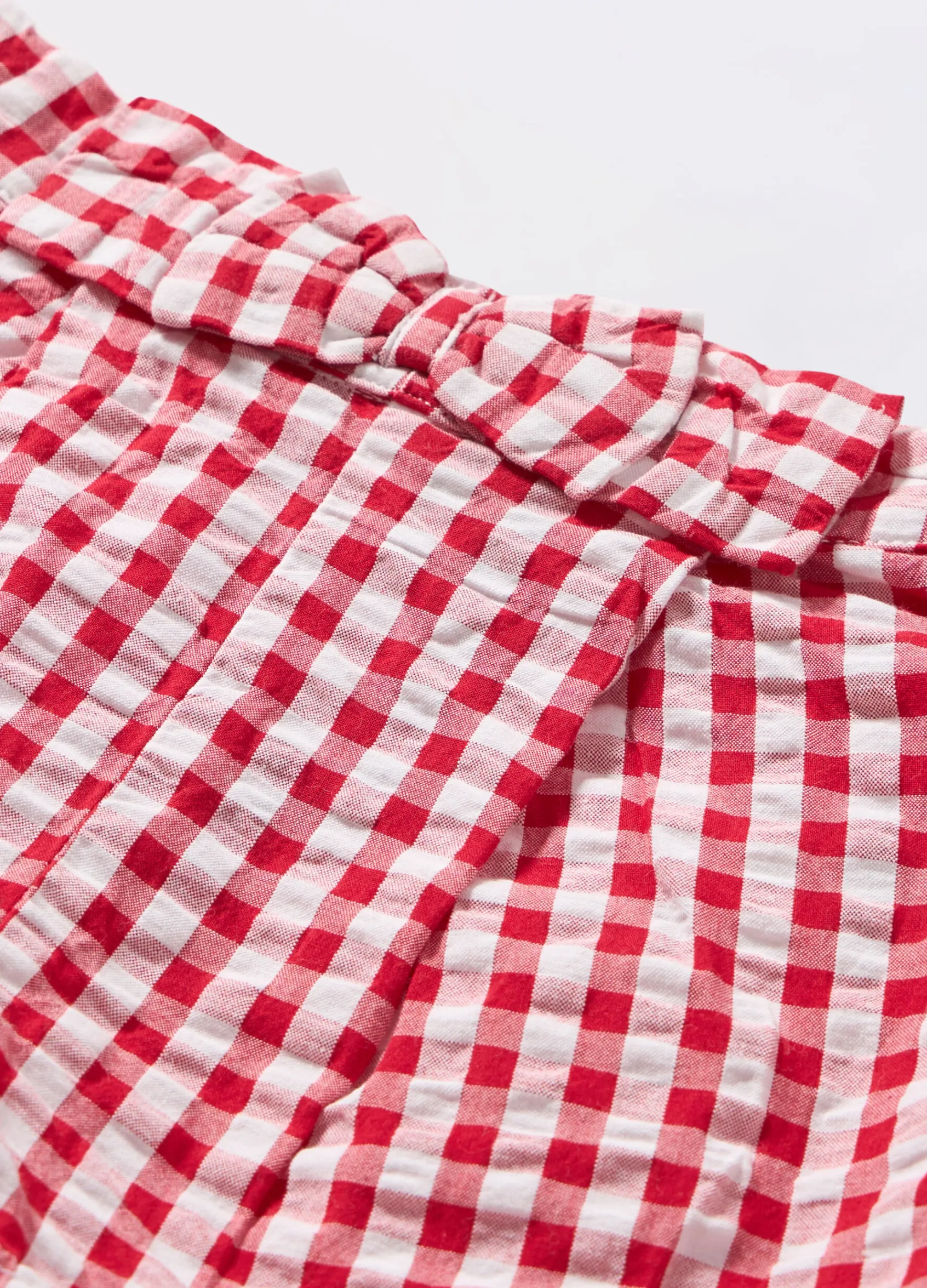 Blukids Shorts in puro cotone seersucker neonato- Pantaloni
