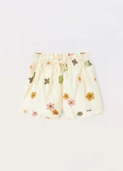 Blukids Shorts in puro cotone voile neonata- Pantaloni