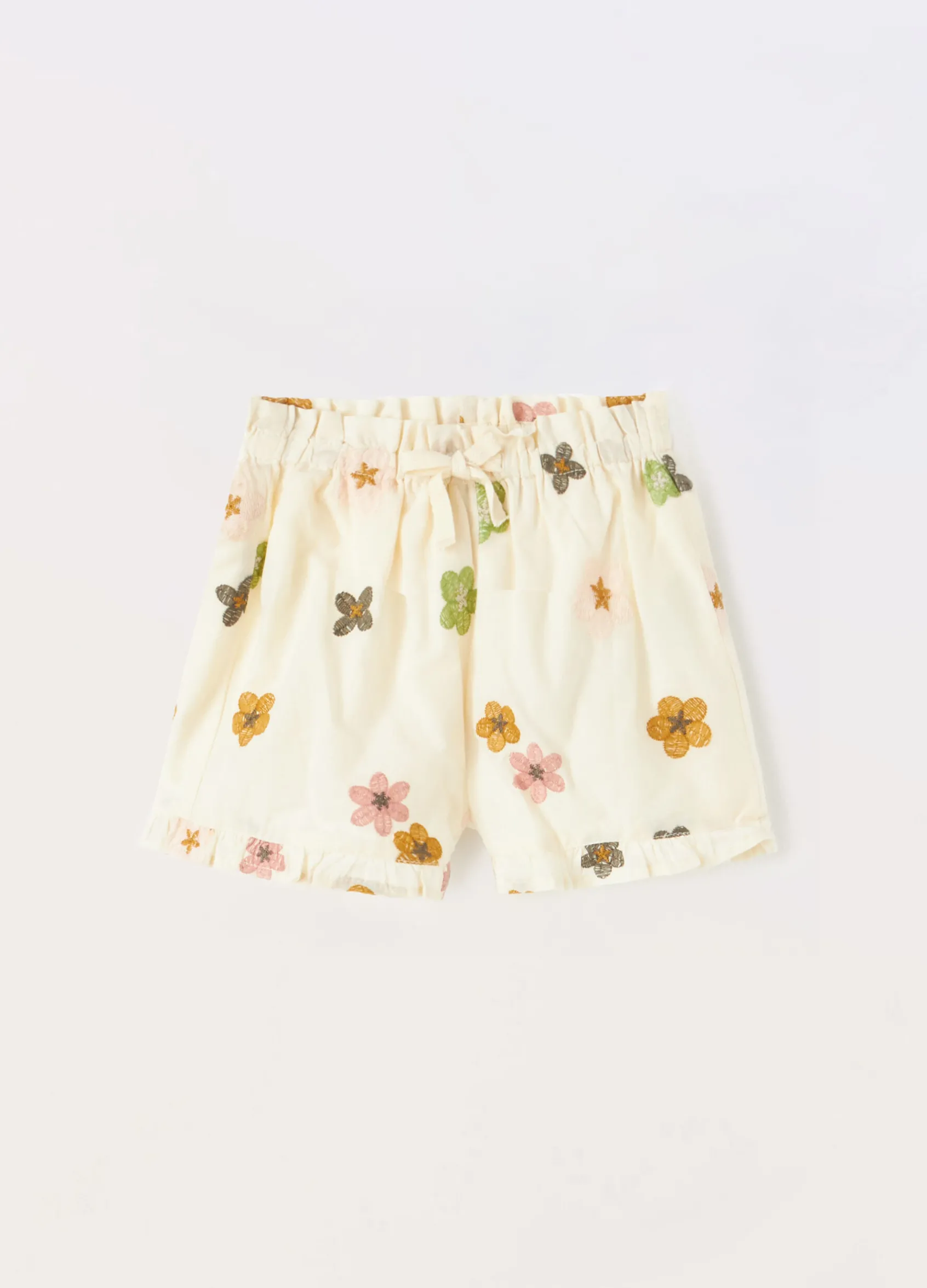 Blukids Shorts in puro cotone voile neonata- Pantaloni