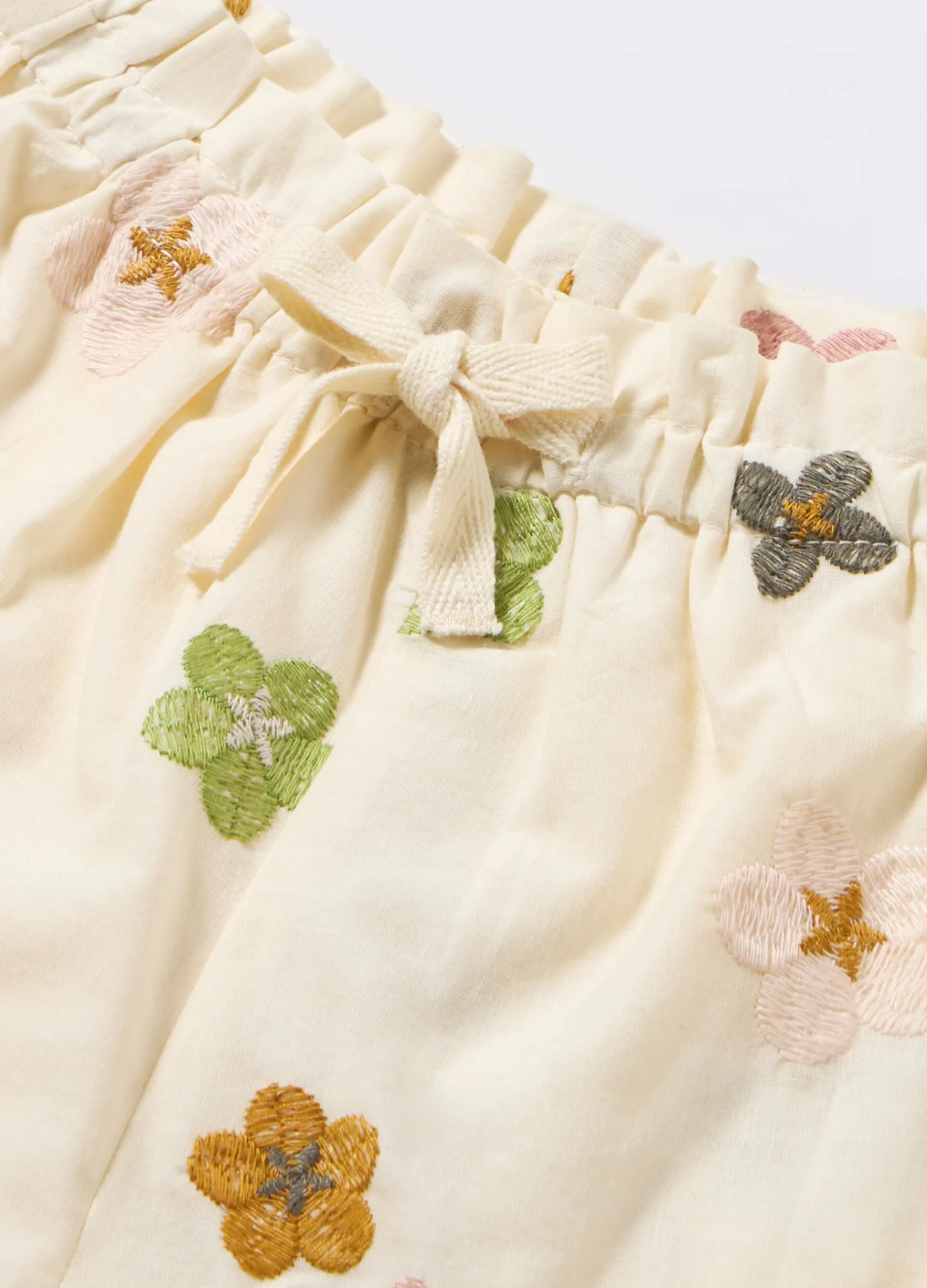 Blukids Shorts in puro cotone voile neonata- Pantaloni
