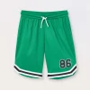 Blukids Shorts in tessuto mesh con stampa ragazzo- Pantaloni