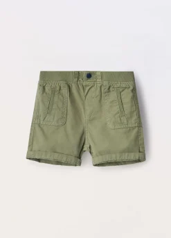 Blukids Shorts in twill di puro cotone neonato- Pantaloni