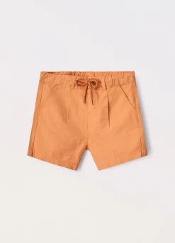 Blukids Shorts misto lino neonato- Pantaloni