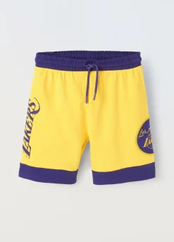 Blukids Shorts NBA in puro cotone ragazzo- Pantaloni