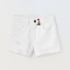 Blukids Shorts ripped in denim di puro cotone bambina- Jeans