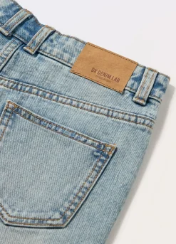 Blukids Shorts ripped in denim di puro cotone ragazza- Pantaloni