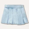 Blukids Skort in denim di puro cotone ragazza- Gonne