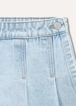 Blukids Skort in denim di puro cotone ragazza- Gonne