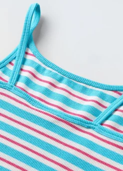 Blukids Top in costina di cotone stretch ragazza- T-shirt