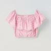 Blukids Top in puro cotone sangallo ragazza- T-shirt