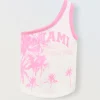 Blukids Top monospalla in cotone stretch ragazza- T-shirt
